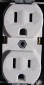 Electrical outlet ground prong down